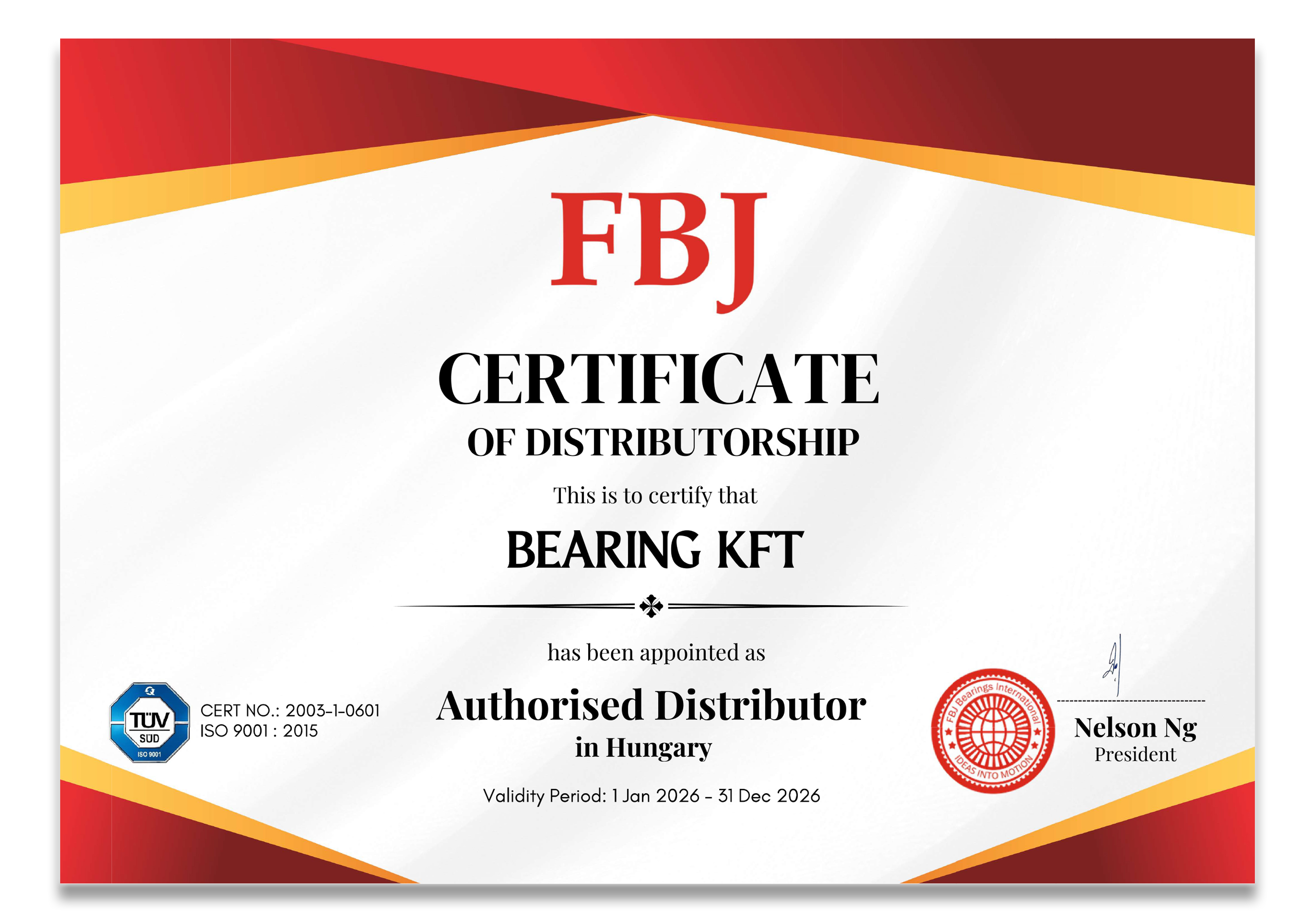 fbj certificate bearing kft 2026